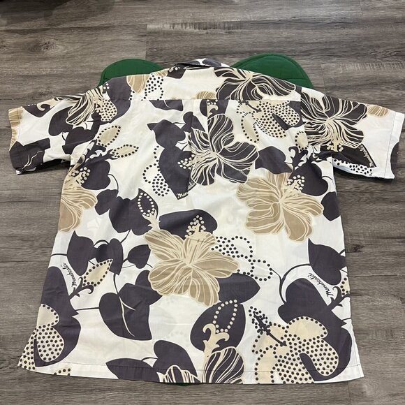 Manuhealii Hawaii Mens Large Hibiscus Short Sleeve Pullover Aloha Shirt - Picture 2 of 7
